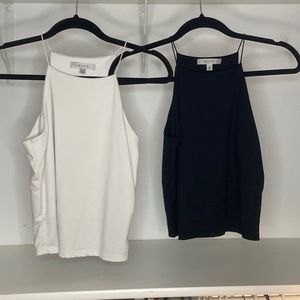 2 pac black and white tank tops